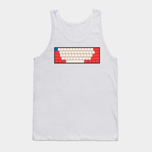 Mechanical Keyboard - Haas F1 Team Colour Scheme Tank Top